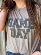 Game Day Leopard Print Graphic Tee-Women's Clothing-Shop Z & Joxa