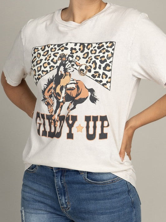 Giddy Up Graphic Tee-Women's Clothing-Shop Z & Joxa