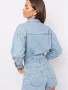 Go Free, Go lively, Go Denim Long Sleeve Romper-Women's Rompers-Shop Z & Joxa