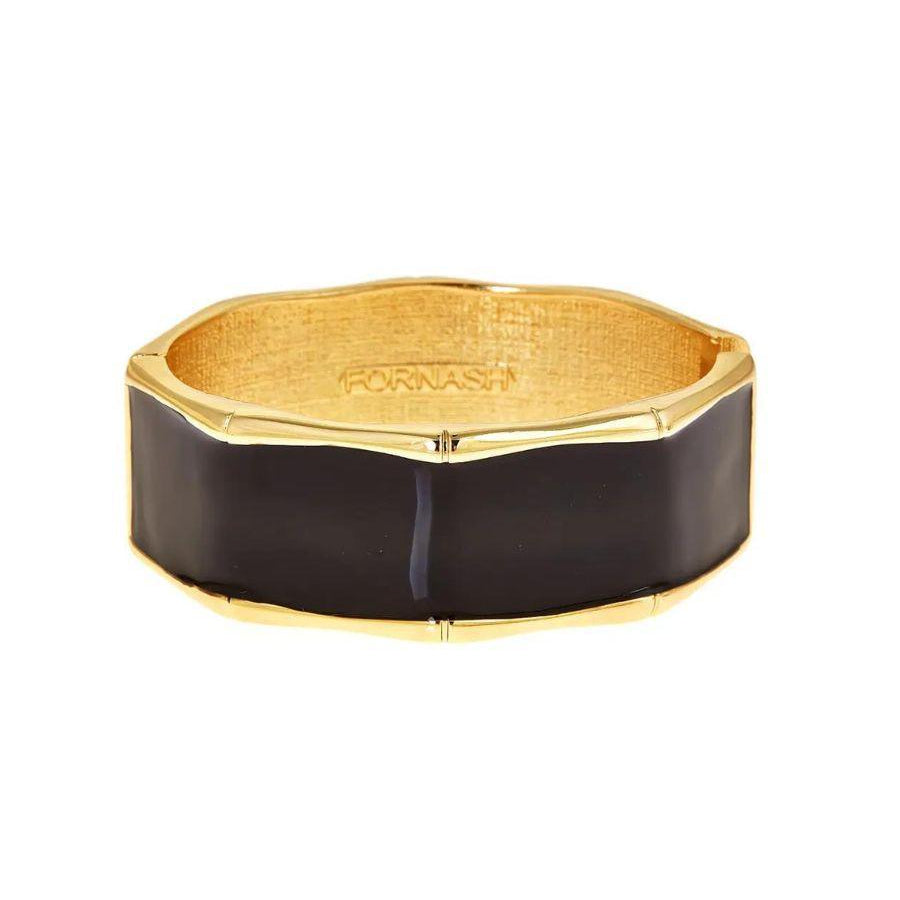 Golden Enamel Hinged Bracelet-Women's Accessories-Shop Z & Joxa
