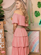 Happiness in a Dress Off-the-Shoulder Tiered Ruffle Dress-Women's Dresses-Shop Z & Joxa