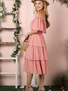 Happiness in a Dress Off-the-Shoulder Tiered Ruffle Dress-Women's Dresses-Shop Z & Joxa