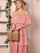 Happiness in a Dress Off-the-Shoulder Tiered Ruffle Dress-Women's Dresses-Shop Z & Joxa