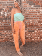 Have a Dreamsicle Tye-Die Strapless Jumpsuit-Women's Clothing-Shop Z & Joxa