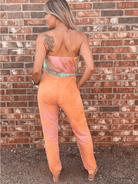 Have a Dreamsicle Tye-Die Strapless Jumpsuit-Women's Clothing-Shop Z & Joxa