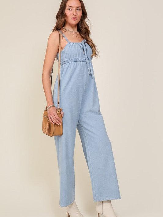 Here for the Style Denim Blue Summer Jumpsuit-Women's Clothing-Shop Z & Joxa