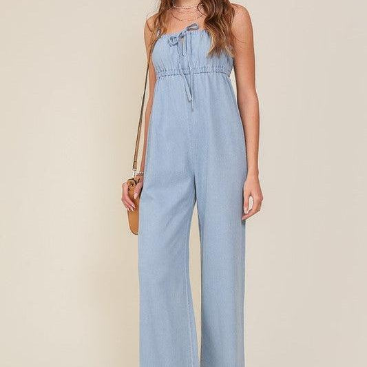 Here for the Style Denim Blue Summer Jumpsuit-Women's Clothing-Shop Z & Joxa