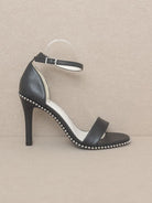 High Heels High Standards Metal Stud Open Toe Heels-Women's Shoes-Shop Z & Joxa