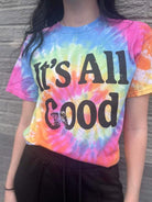 It's All Good Tie Dye Graphic Tee-Women's Clothing-Shop Z & Joxa