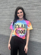 It's All Good Tie Dye Graphic Tee-Women's Clothing-Shop Z & Joxa