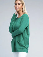 Its Been a Week Casual Friday Simple Front Pocket Sweater-Women's Clothing-Shop Z & Joxa