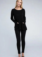 Its Been a Week Casual Friday Simple Front Pocket Sweater-Women's Clothing-Shop Z & Joxa