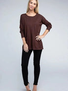 Its Been a Week Casual Friday Simple Front Pocket Sweater-Women's Clothing-Shop Z & Joxa