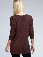 Its Been a Week Casual Friday Simple Front Pocket Sweater-Women's Clothing-Shop Z & Joxa