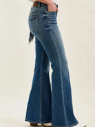 Judy Blue Bandana Belle Mid Rise Jaqueline Flare Jeans-Women's Jeans-Shop Z & Joxa