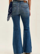 Judy Blue Bandana Belle Mid Rise Jaqueline Flare Jeans-Women's Jeans-Shop Z & Joxa