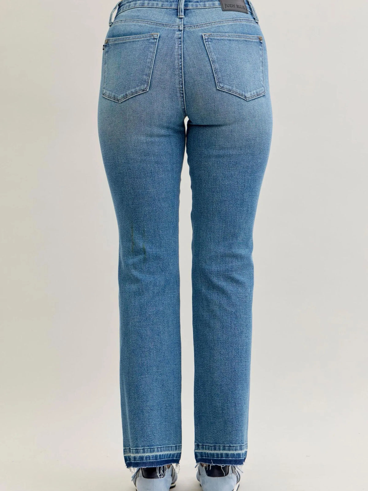 Judy Blue Blue Crush Mid Rise Slim Bootcut Release Hem Jeans-Women's Jeans-Shop Z & Joxa