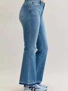 Judy Blue Blue Crush Tummy Control Mid Rise Slim Bootcut Release Hem Jeans-Women's Jeans-Shop Z & Joxa