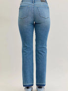 Judy Blue Blue Crush Tummy Control Mid Rise Slim Bootcut Release Hem Jeans-Women's Jeans-Shop Z & Joxa