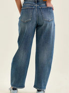 Judy Blue Blue Hour High Waist Arc Weathered Barrel Jeans-Women's Jeans-Shop Z & Joxa