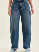 Judy Blue Blue Hour High Waist Arc Weathered Barrel Jeans-Women's Jeans-Shop Z & Joxa