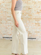 Judy Blue Bone Voyage High Rise Distressed Wide Leg Jeans-Women's Jeans-Shop Z & Joxa