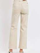 Judy Blue Bone Voyage High Rise Distressed Wide Leg Jeans-Women's Jeans-Shop Z & Joxa