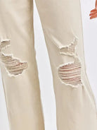 Judy Blue Bone Voyage High Rise Distressed Wide Leg Jeans-Women's Jeans-Shop Z & Joxa