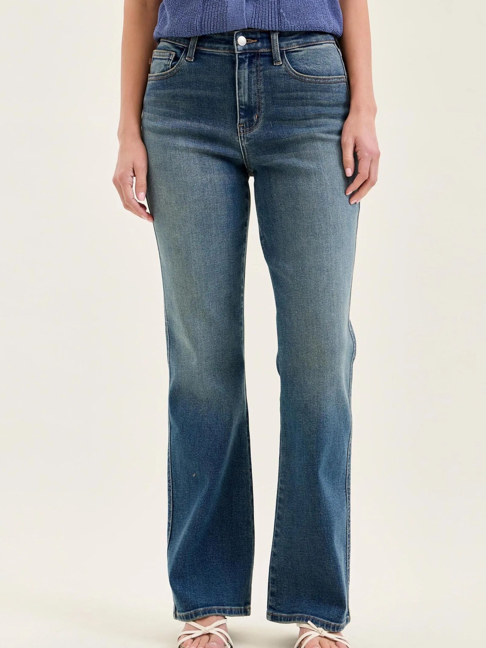 Judy Blue Boots & All Mid Rise Alex Bootcut Jeans-Women's Jeans-Shop Z & Joxa