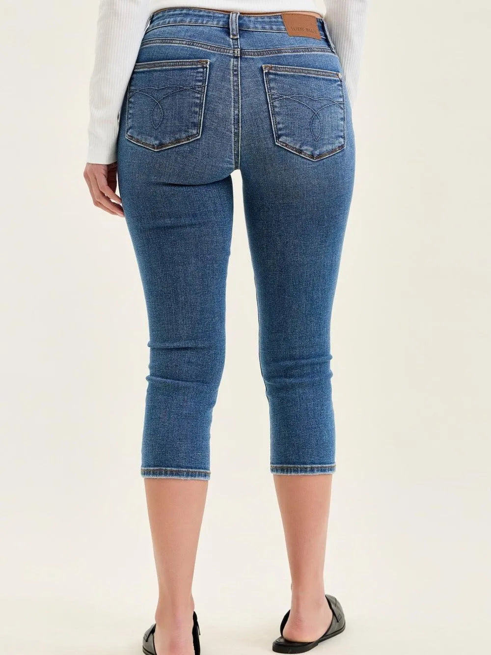 Judy Blue Capri Confidence Mid-Rise Capri Jeans-Women's Jeans-Shop Z & Joxa