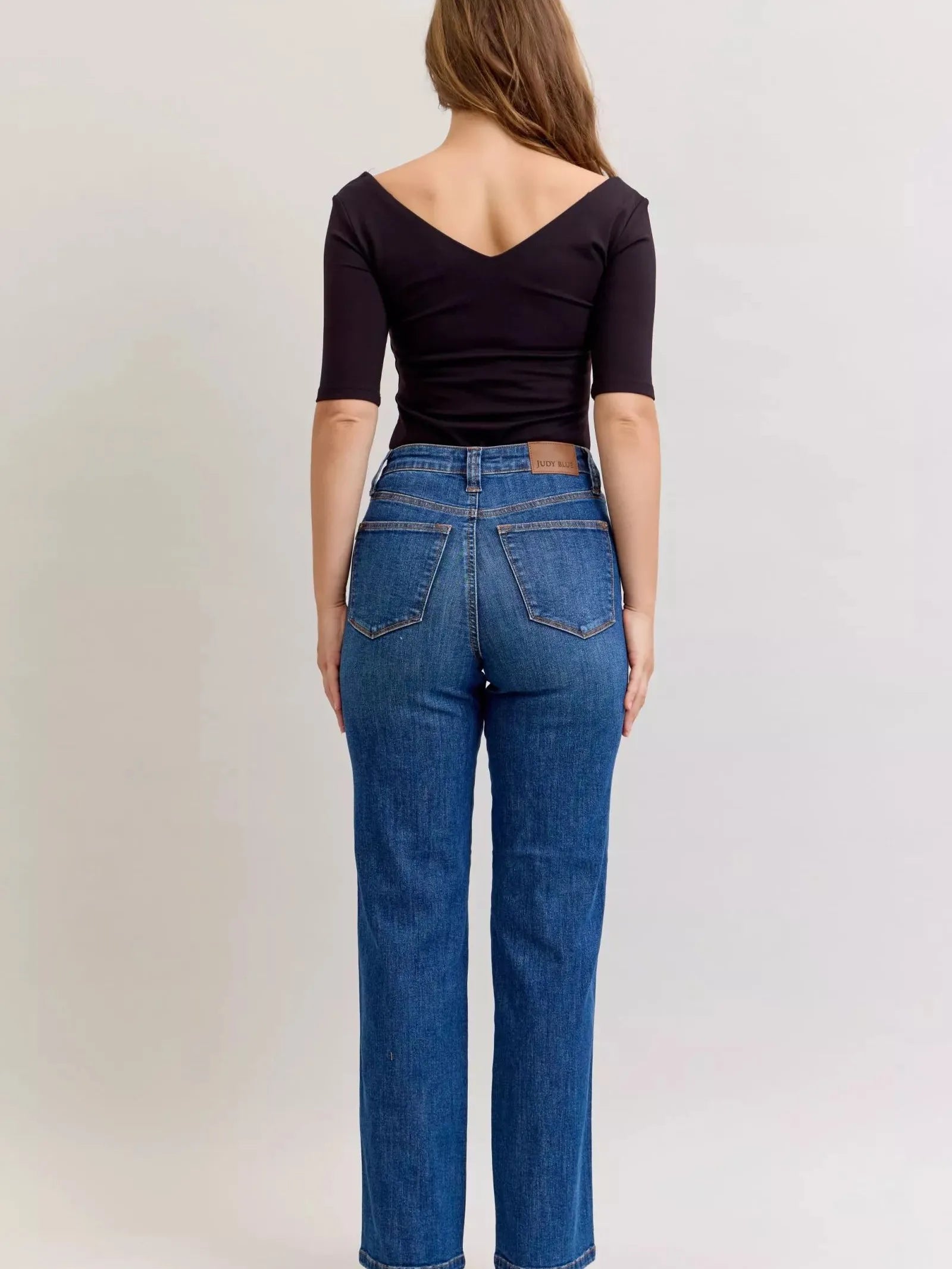 Judy Blue Classic Confidence Highrise Tummy Control Straight Jeans-Women's Jeans-Shop Z & Joxa