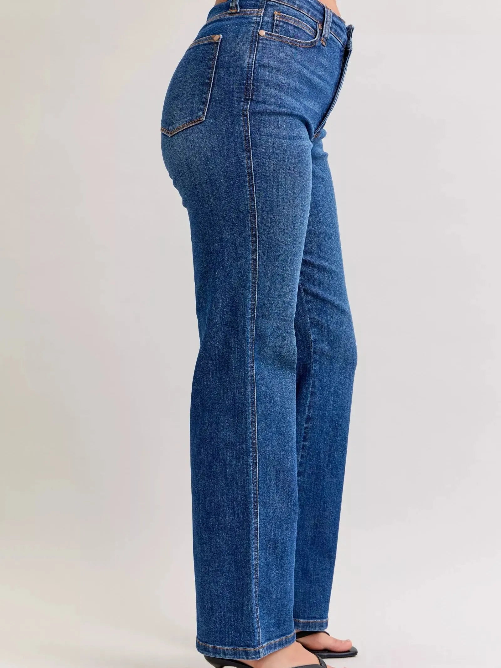 Judy Blue Classic Confidence Highrise Tummy Control Straight Jeans-Women's Jeans-Shop Z & Joxa