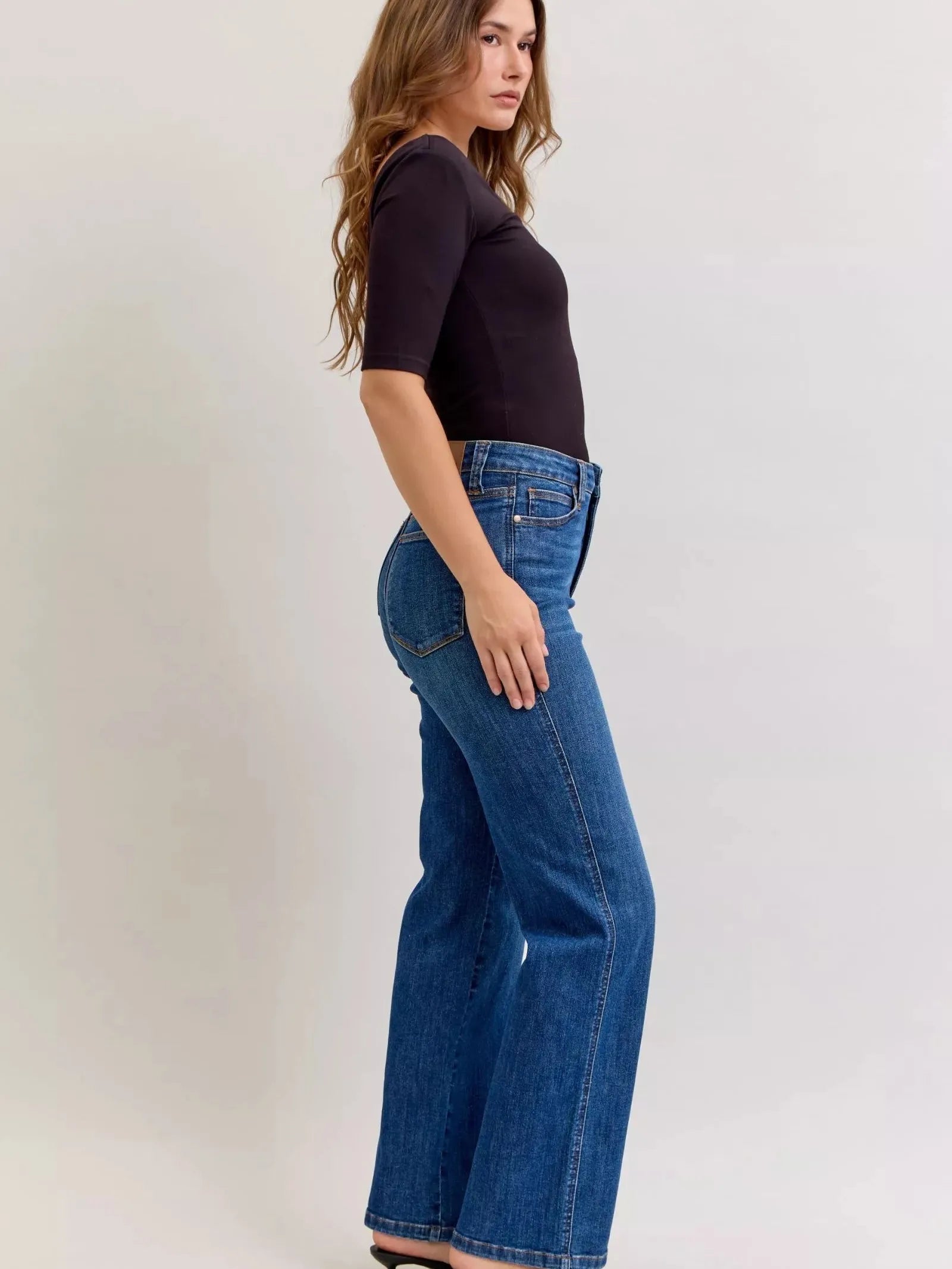 Judy Blue Classic Confidence Highrise Tummy Control Straight Jeans-Women's Jeans-Shop Z & Joxa