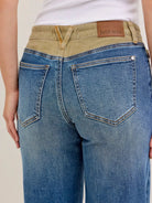 Judy Blue Column & Cord Midrise Straight Jeans with Corduroy-Women's Jeans-Shop Z & Joxa