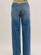 Judy Blue Column & Cord Midrise Straight Jeans with Corduroy-Women's Jeans-Shop Z & Joxa