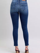 Judy Blue Cozy Curve Stone Washed Thermal Skinny Jeans-Women's Jeans-Shop Z & Joxa