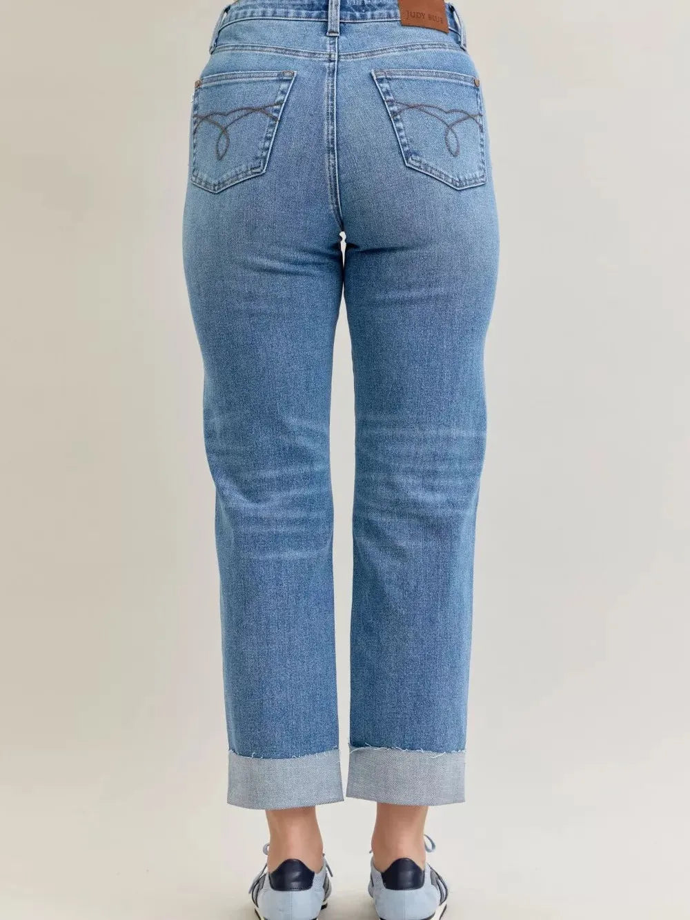 Judy Blue Criss and Kiss Highrise Criss-cross Boyfriend Jeans-Women's Jeans-Shop Z & Joxa