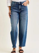 Judy Blue Curve Your Enthusiasm Rigid Magic Barrel Leg Jeans-Women's Jeans-Shop Z & Joxa