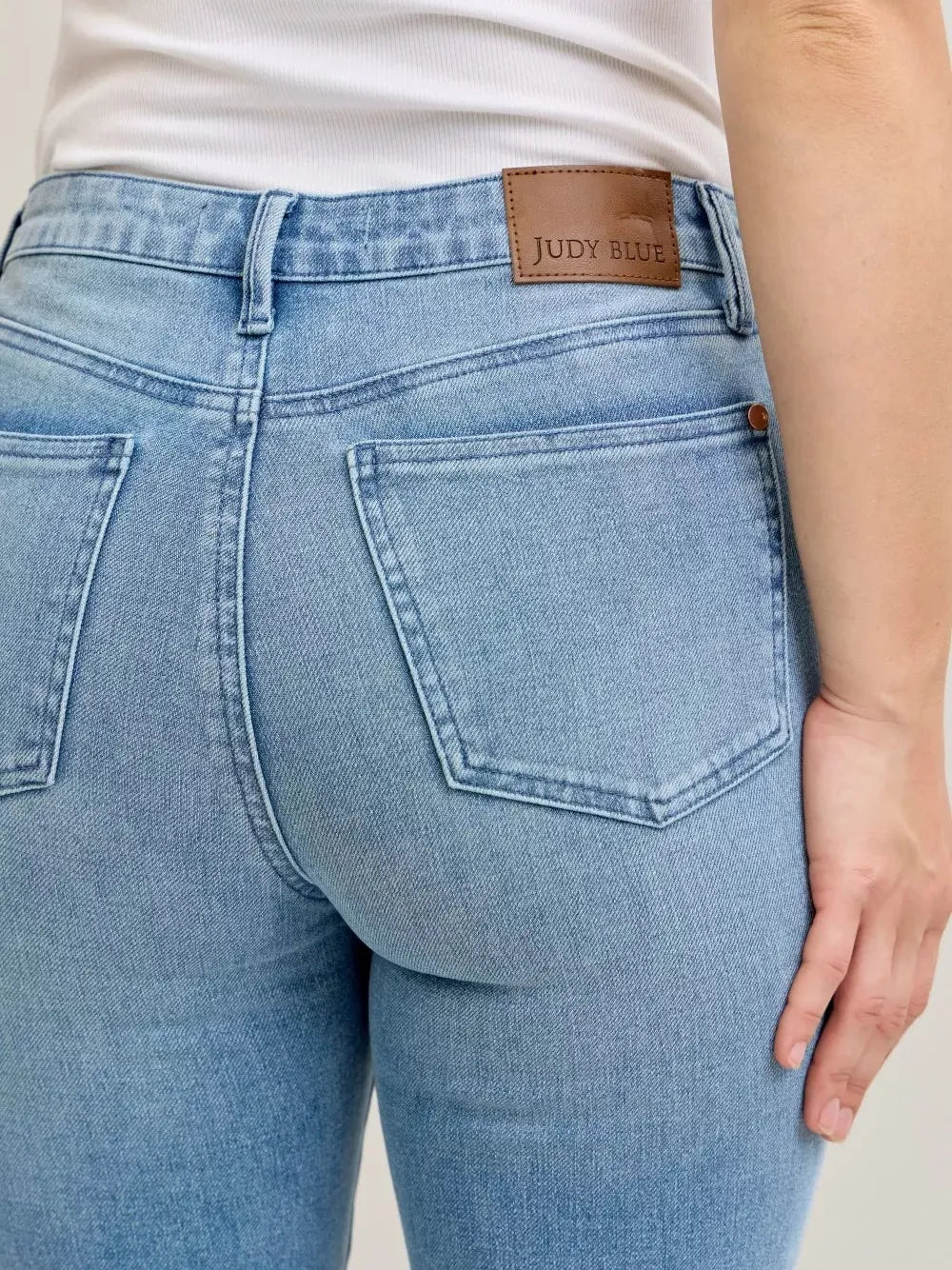 Judy Blue Denim Darling Mid Rise Bootcut Front Pocket Jeans-Women's Jeans-Shop Z & Joxa