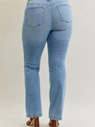 Judy Blue Denim Darling Mid Rise Bootcut Front Pocket Jeans-Women's Jeans-Shop Z & Joxa