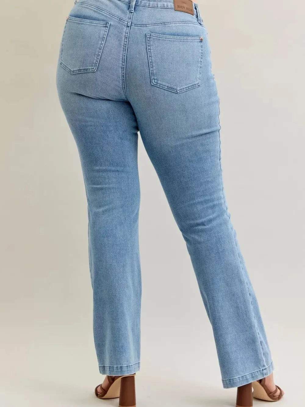Judy Blue Denim Darling Mid Rise Bootcut Front Pocket Jeans-Women's Jeans-Shop Z & Joxa