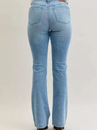 Judy Blue Denim Darling Mid Rise Bootcut Front Pocket Jeans-Women's Jeans-Shop Z & Joxa