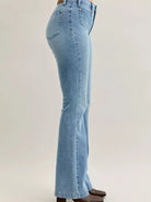 Judy Blue Denim Darling Mid Rise Bootcut Front Pocket Jeans-Women's Jeans-Shop Z & Joxa