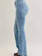 Judy Blue Denim Darling Mid Rise Bootcut Front Pocket Jeans-Women's Jeans-Shop Z & Joxa