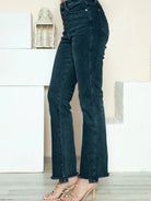 Judy Blue Distress and Impress Destroyed Hem Straight Jeans-Women's Jeans-Shop Z & Joxa