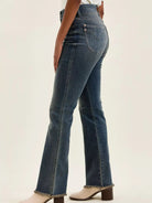 Judy Blue Double Take High Rise Double Button Frayed Hem Jeans-Women's Jeans-Shop Z & Joxa
