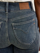 Judy Blue Double Take High Rise Double Button Frayed Hem Jeans-Women's Jeans-Shop Z & Joxa