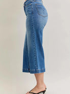 Judy Blue Dreamstone Mid Rise Wide Leg Cropped Jeans-Women's Jeans-Shop Z & Joxa