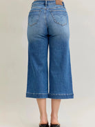 Judy Blue Dreamstone Mid Rise Wide Leg Cropped Jeans-Women's Jeans-Shop Z & Joxa