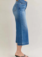 Judy Blue Dreamstone Mid Rise Wide Leg Cropped Jeans-Women's Jeans-Shop Z & Joxa